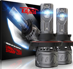 Katana H13 light bulb 9008 with 400% brightness for clearer night driving.