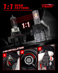 Katana H13 long-life bulb designed for up to 50,000 hours.