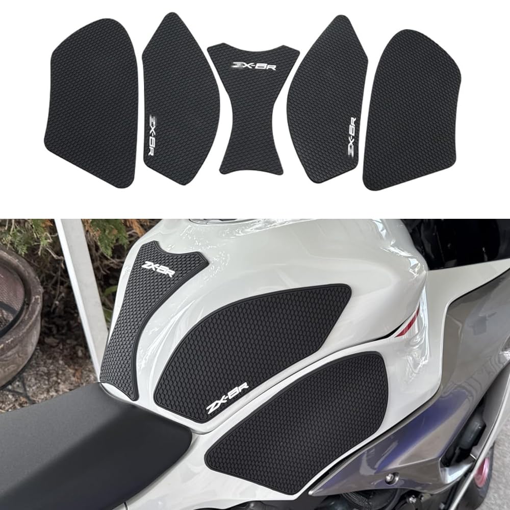 KATIE DEVI snake skin tank pad on ZX-6R front view for improved grip