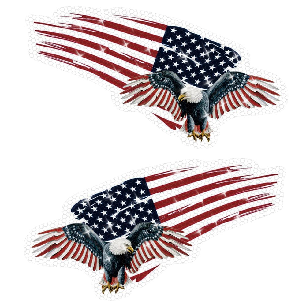 KATISHYRO reflective American eagle magnet for car left side boosts visibility day and night
