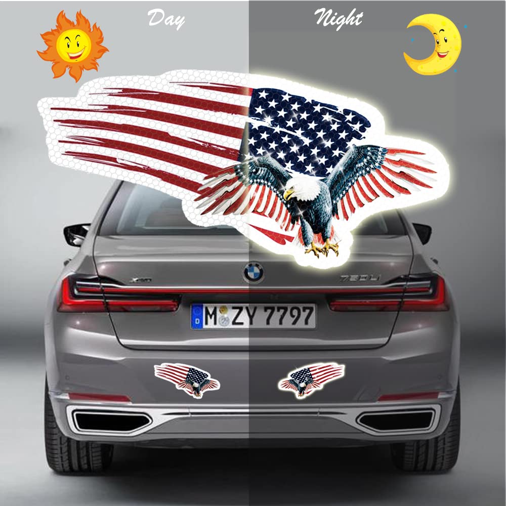 KATISHYRO waterproof patriotic magnet featuring the USA eagle for truck or SUV