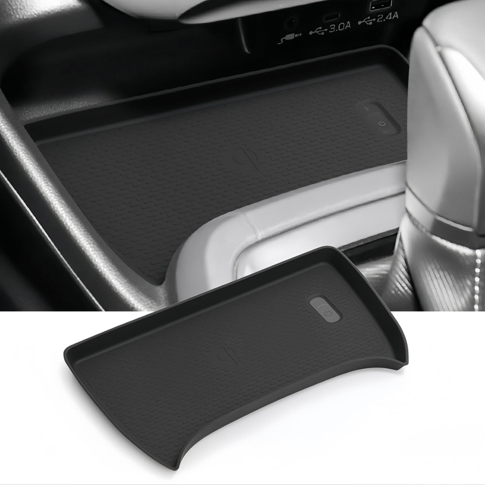 Katorn center-console wireless charging mat for Subaru Crosstrek/Impreza keeps devices secure while driving.