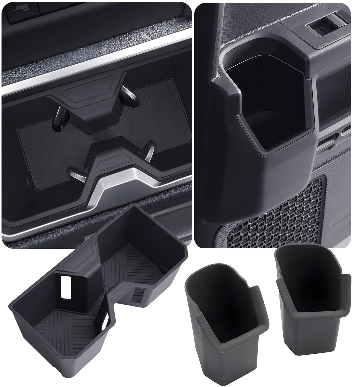 Katorn cup holder inserts for Toyota 4Runner front view showing secure grip for drinks