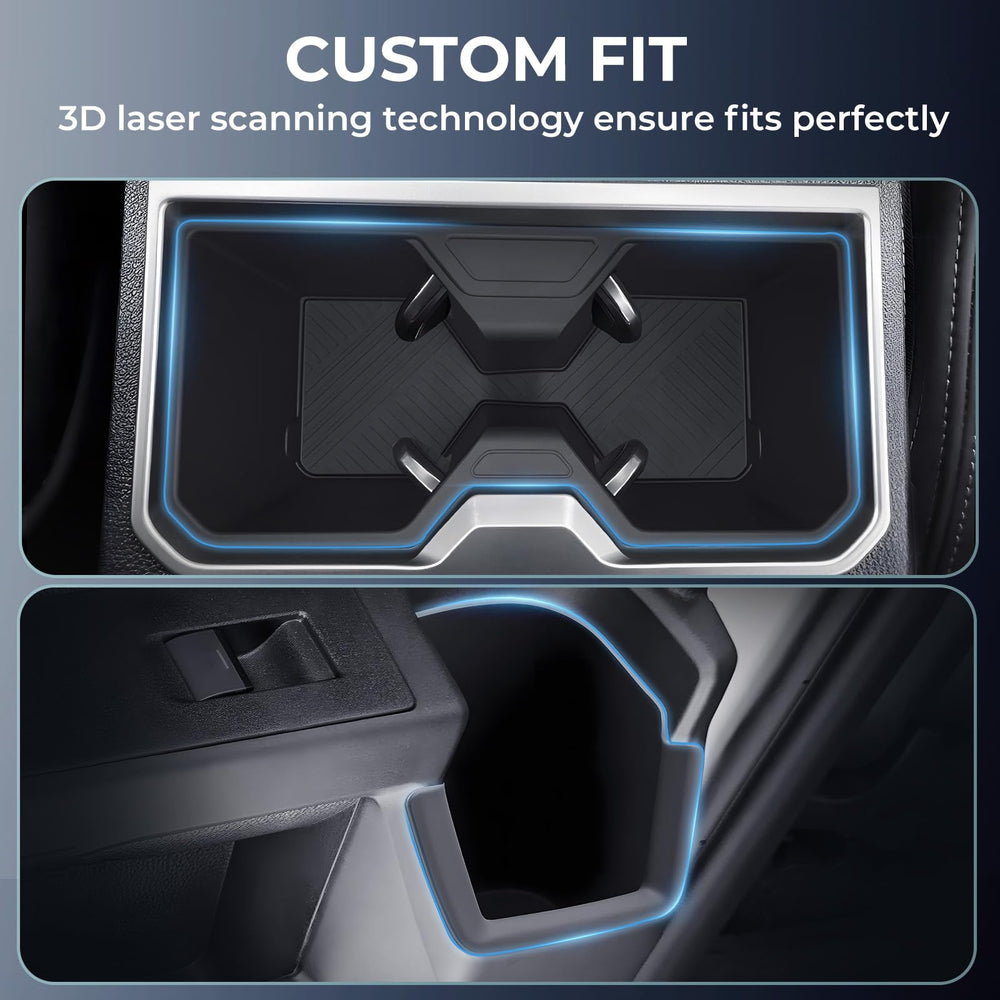 Katorn cup holder inserts for Toyota 4Runner rear view with anti-slip protection