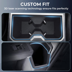 Katorn cup holder inserts for Toyota 4Runner rear view with anti-slip protection