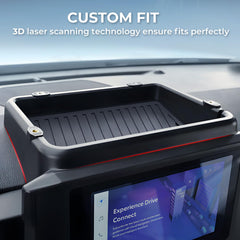 Katorn dashboard storage tray close-up material reveals durable ABS finish.