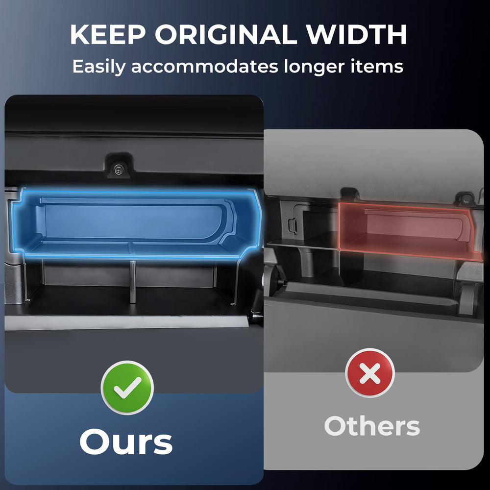 Katorn glove box dividers integrate smoothly with existing Tacoma accessories for a secure upgrade.