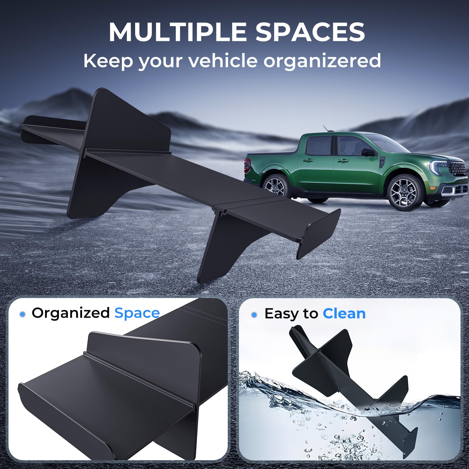 Katorn glove box organizer separates small items like pens and cards.