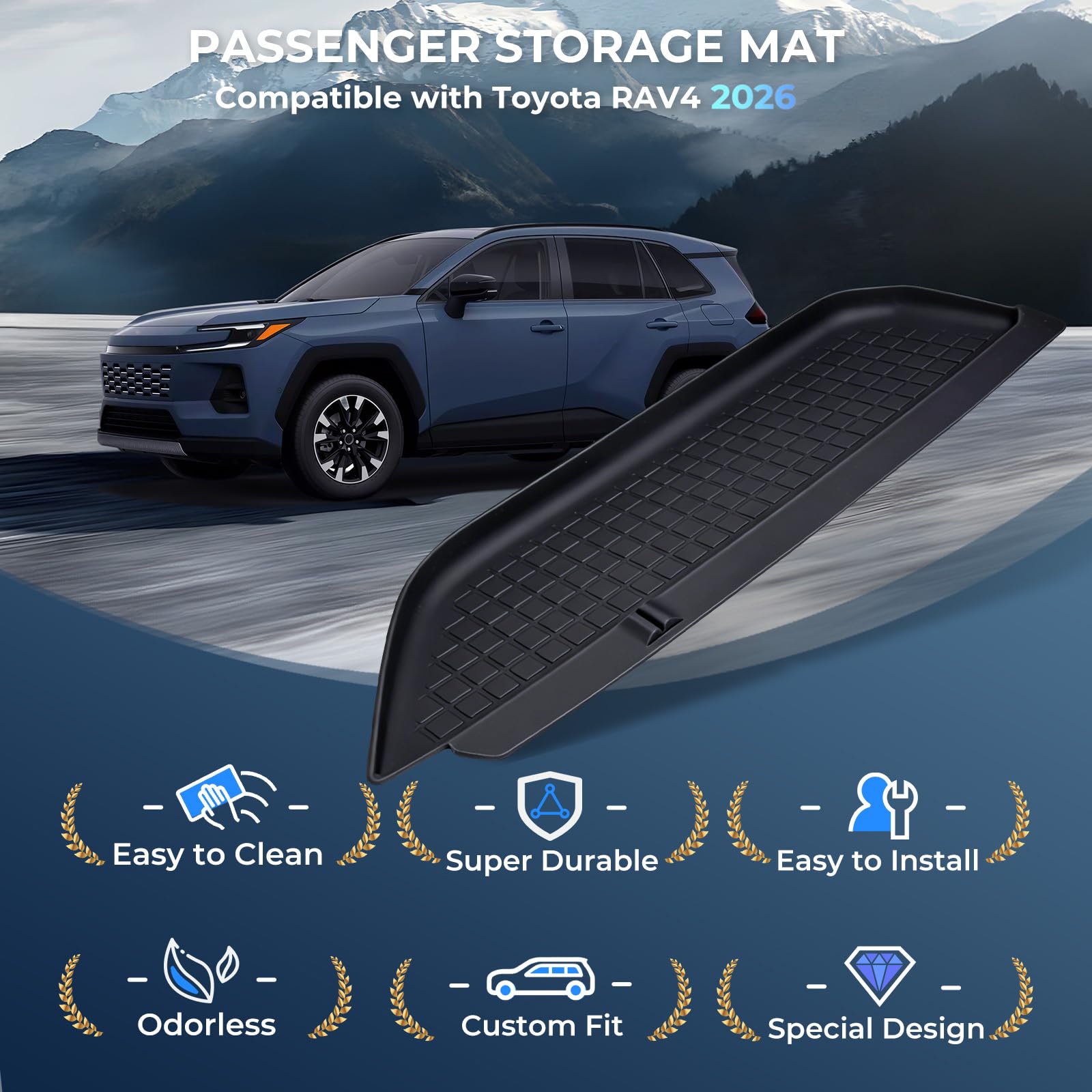 Katorn passenger storage easy install mat fits without tools.