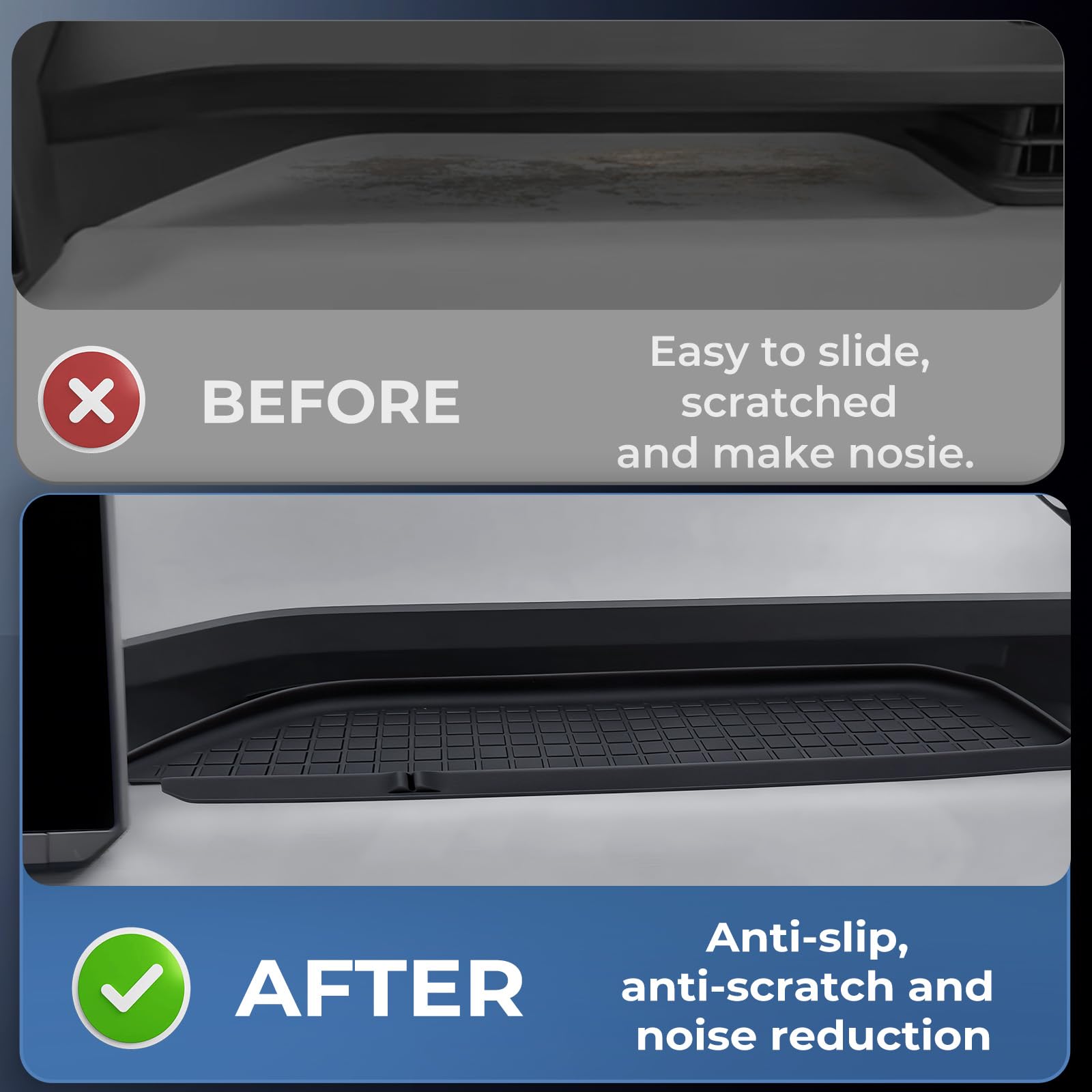 Katorn silicone passenger mat with soft feel and anti slip surface.