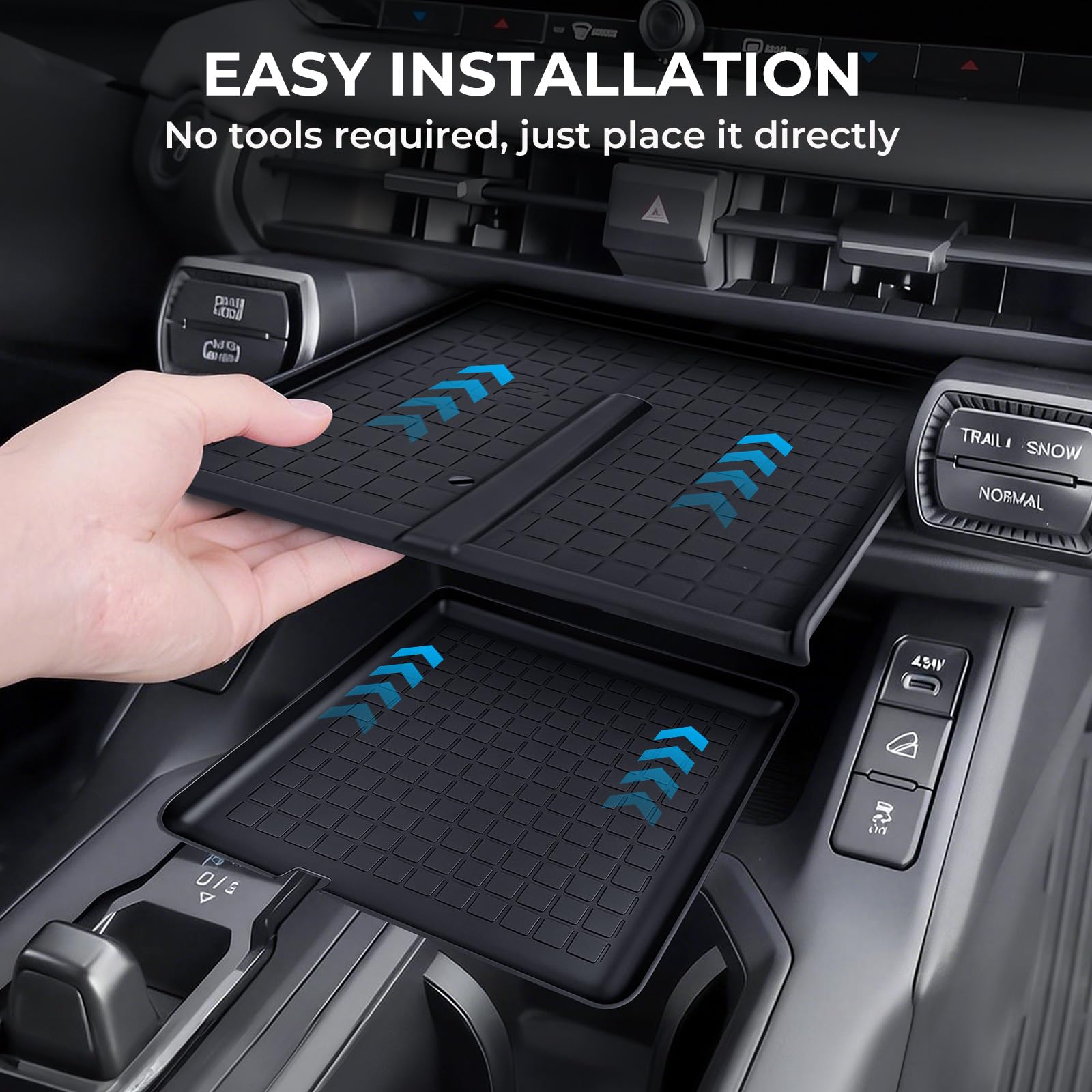 Katorn Rav4 2026 anti-slip surface prevents items from shifting during turns.