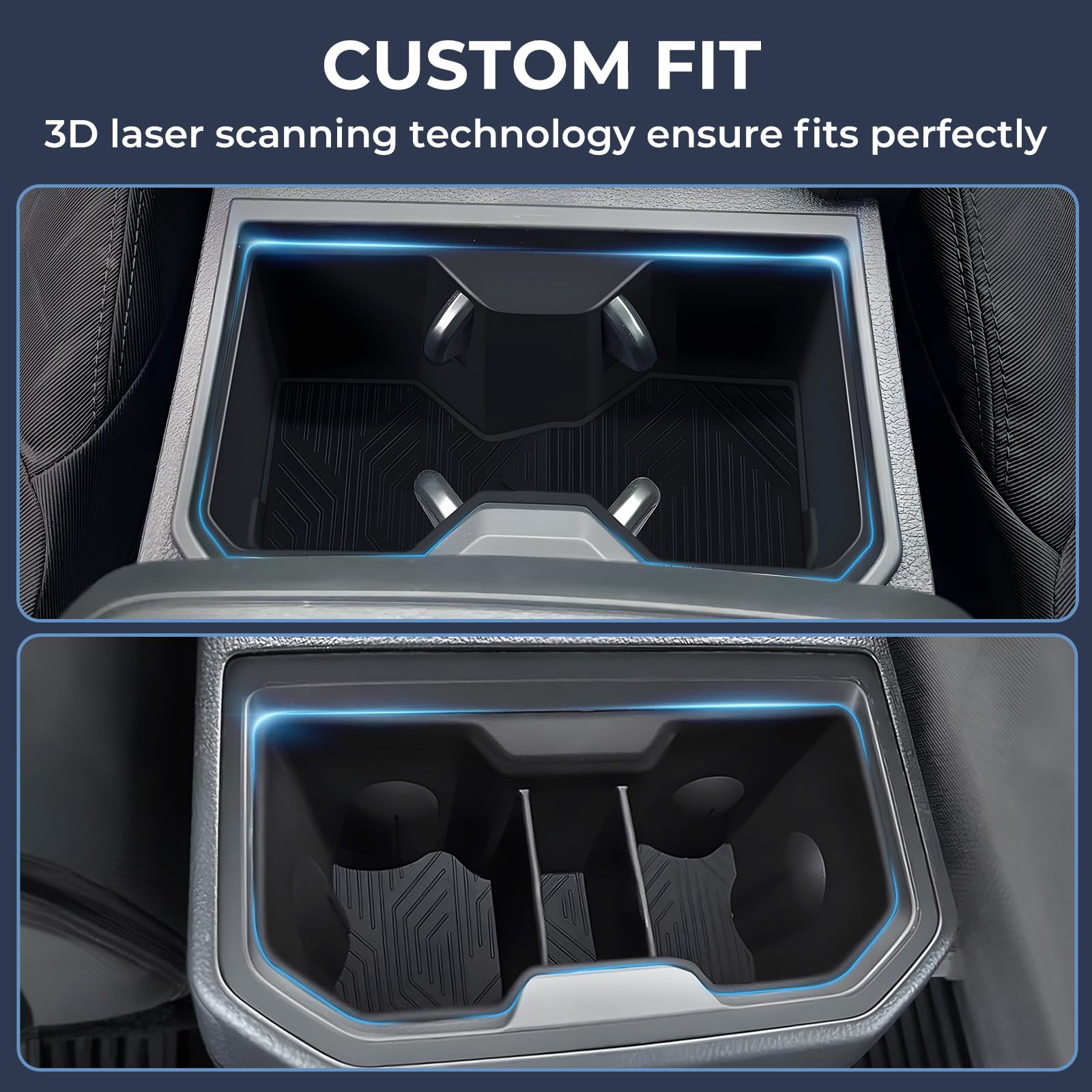 KATORN Tacoma rear cup holder insert shields against spills and stains