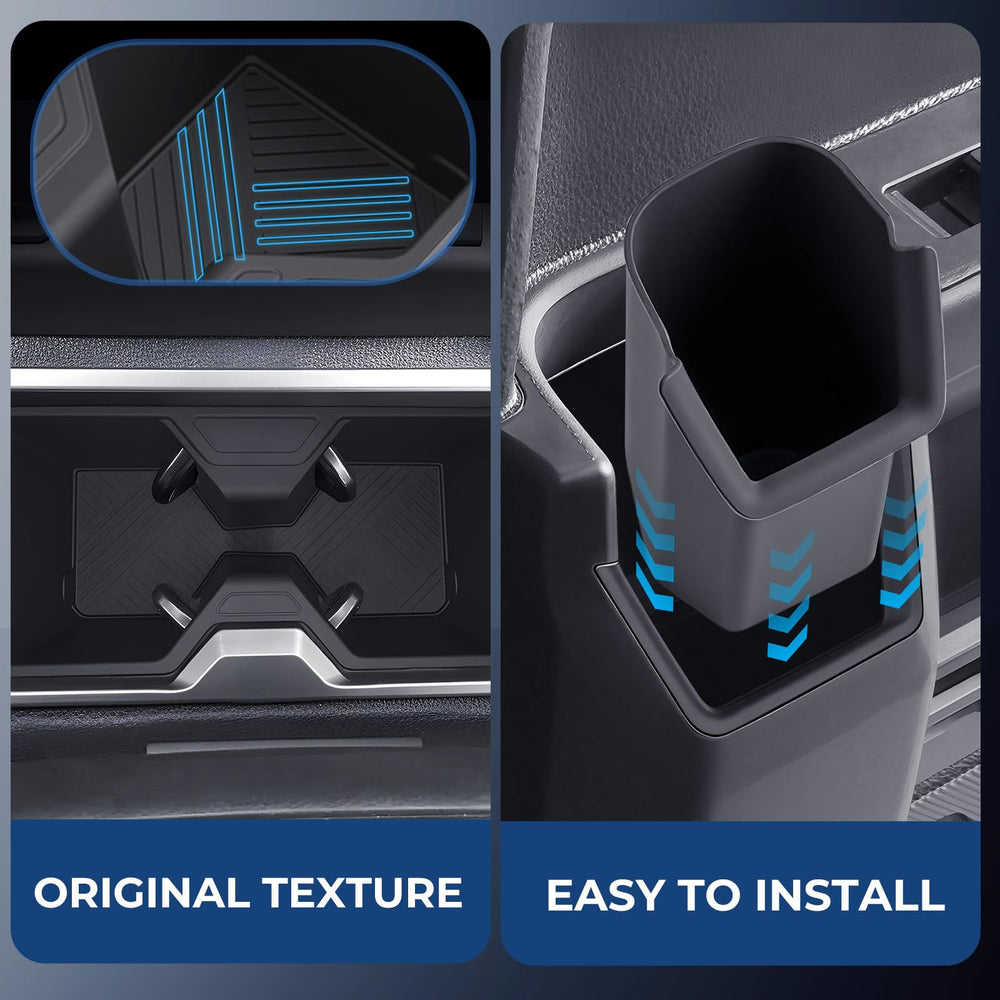 Katorn tool-free installation cup holder inserts demonstrated