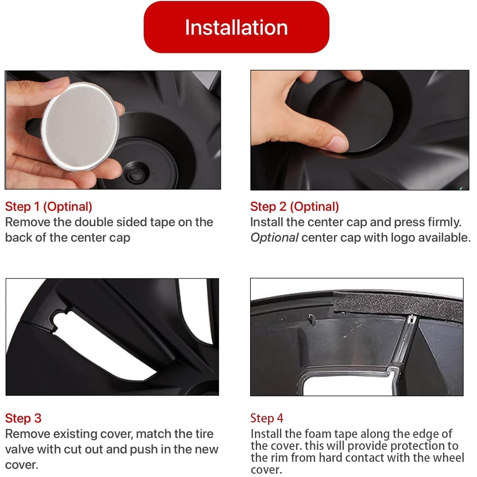 KAVANIC foam tape included for secure wheel installation
