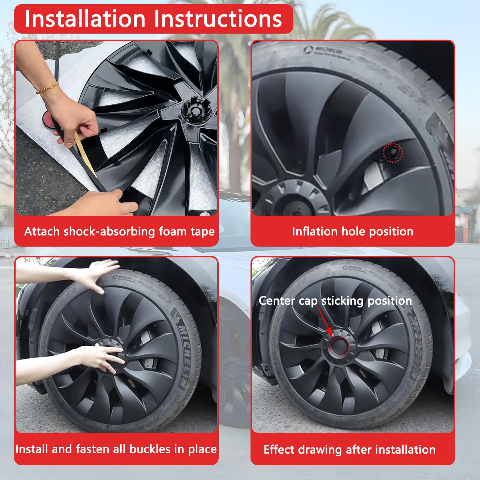KAVANIC Tesla Model 3 aero wheel cover fits seamlessly