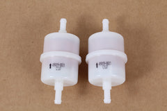 Kawasaki 49019-0031 fuel filter pack close-up highlighting 10-micron filtration.