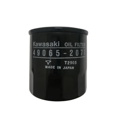 Kawasaki 49065-2071 oil filter front view for reliable engine protection during maintenance