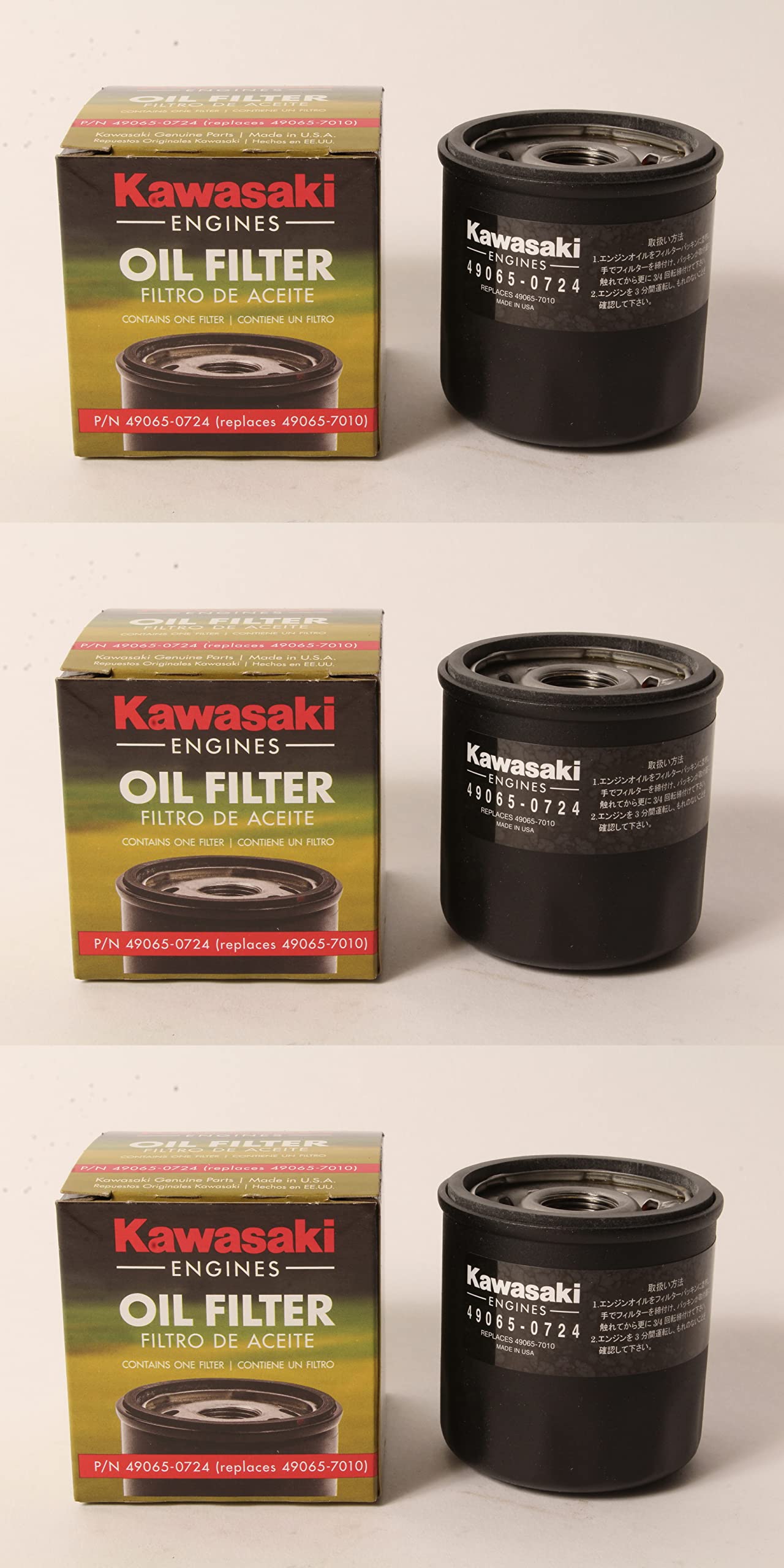 Kawasaki 49065-0724 close-up highlights durable construction for engine protection.