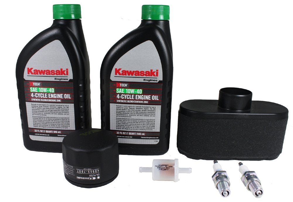 Kawasaki oil filter included for enhanced engine filtration