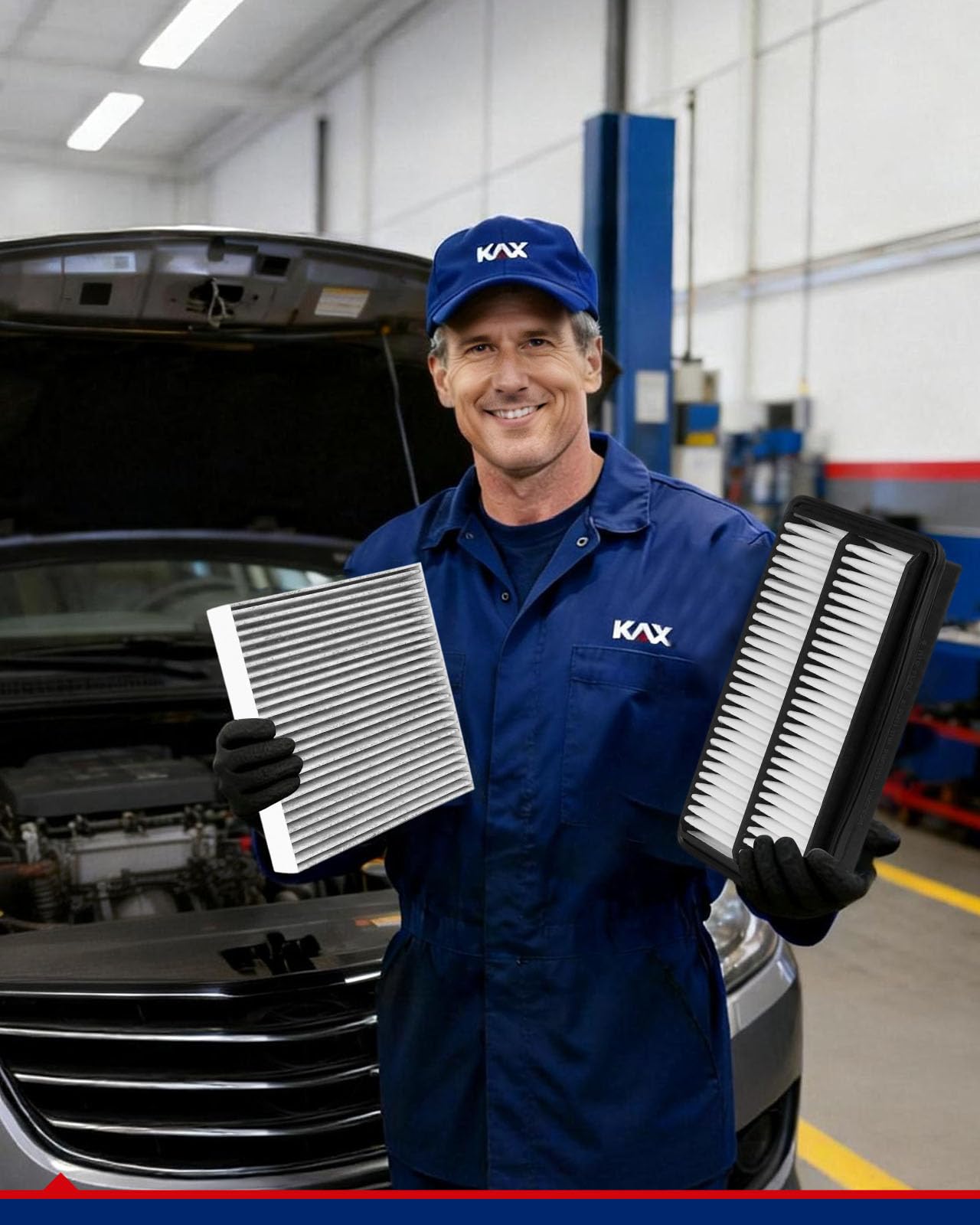 KAX brand logo on packaging signals trusted, ready-to-install products.