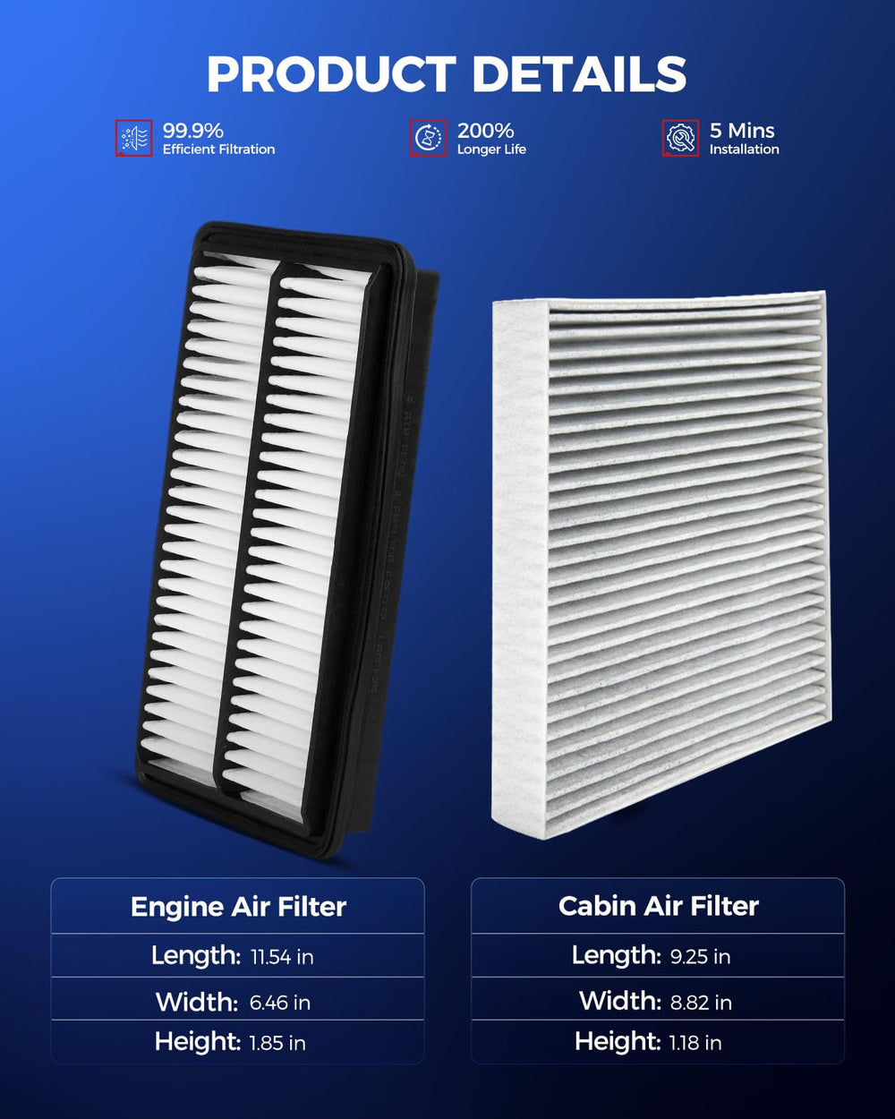 KAX cabin air filter close-up with multi-layer design.
