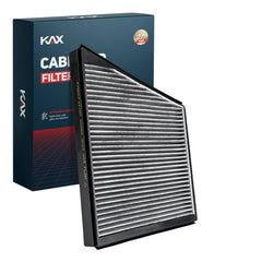 KAX CF9785 activated carbon cabin filter with odor-reducing features.