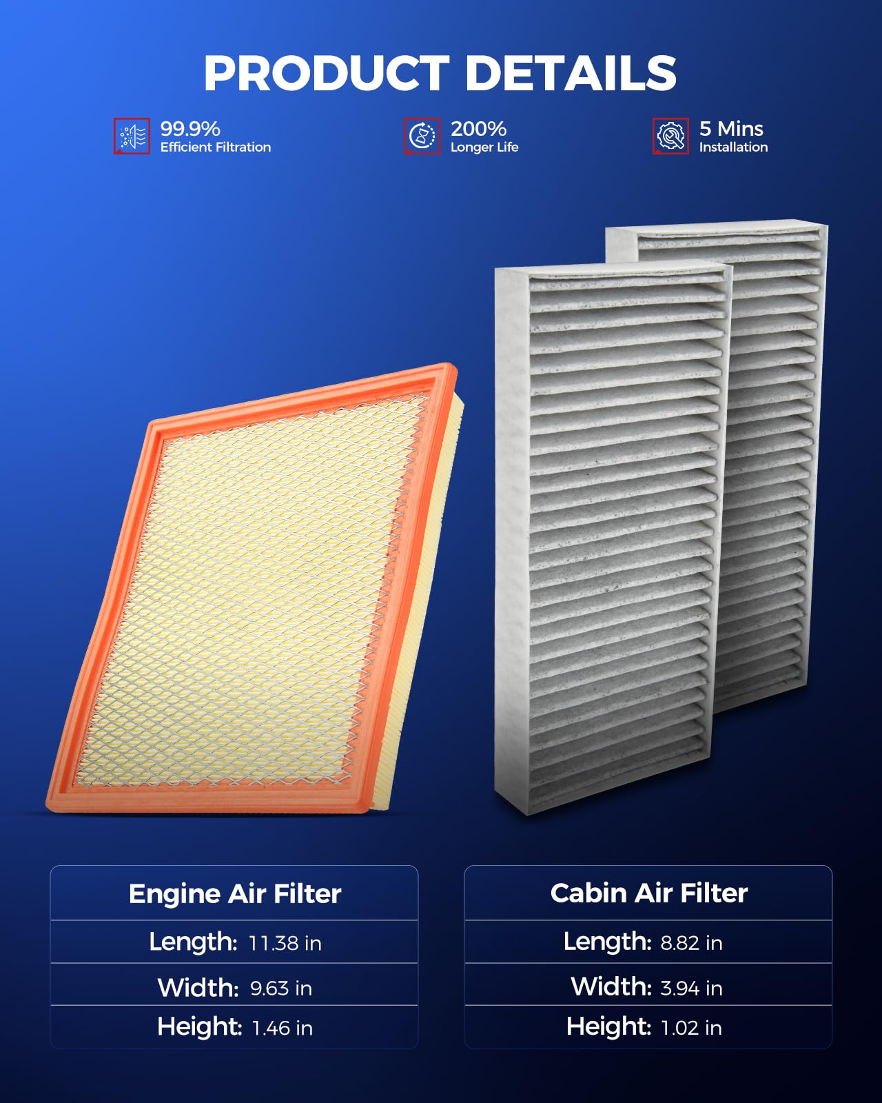 KAX engine air filter for Armada supports engine efficiency.