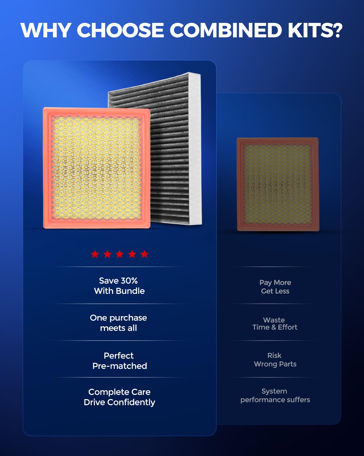 KAX engine air filter close-up showing premium filtration surface.