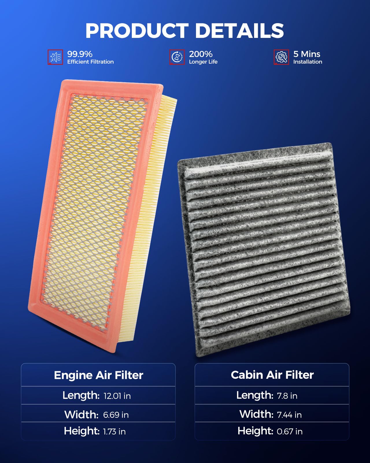 KAX engine air filter for Lincoln MKX ensures clean air intake for smoother operation
