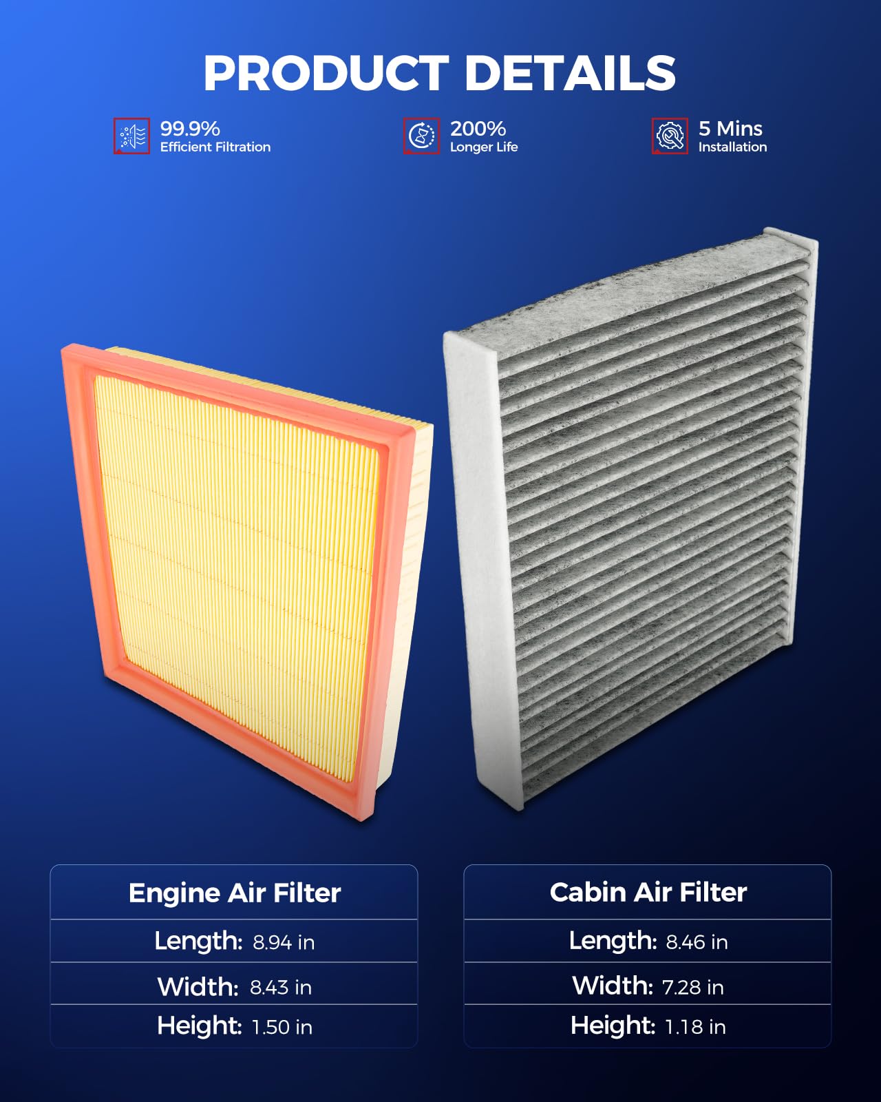 KAX engine filter for Subaru Crosstrek protects intake and sustains efficiency