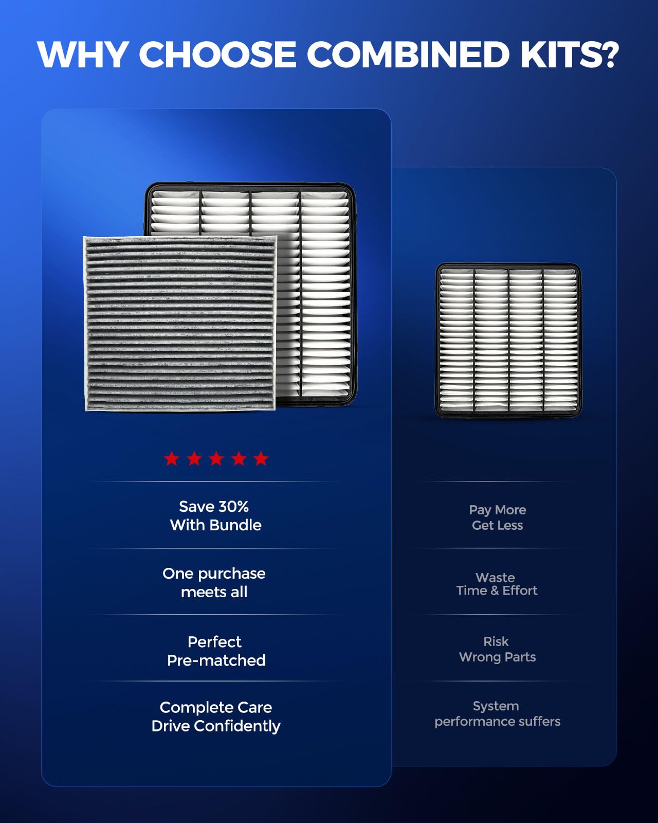 KAX engine filter close-up showing durable filtration media.