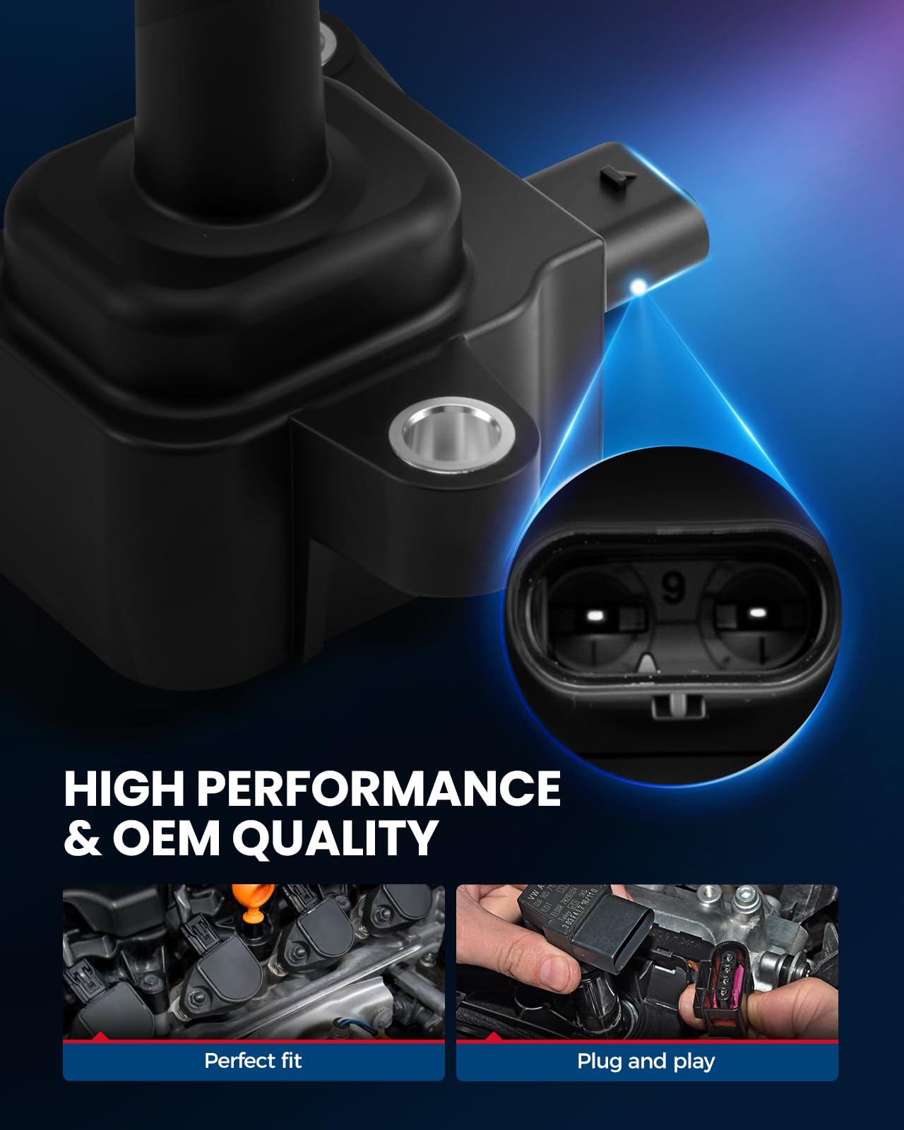 KAX iridium spark plugs for 5.0L engines enhancing ignition quality.