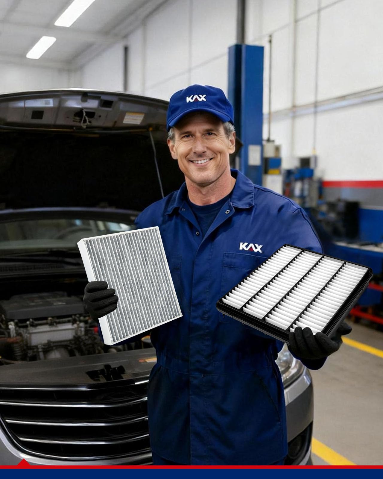 KAX maintenance bundle concept combining engine and cabin filters.