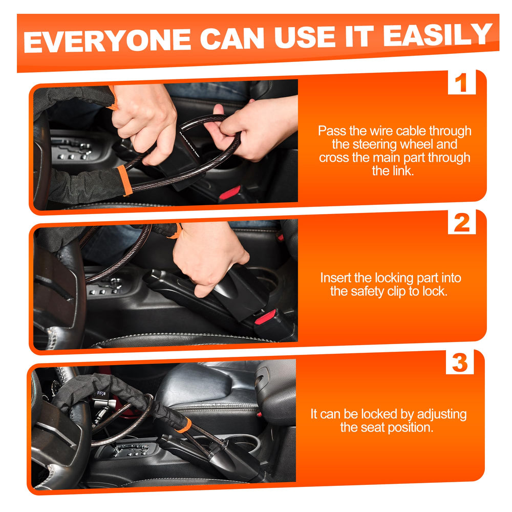 KAYCENTOP security deterrent display inside car with visible anti-theft device