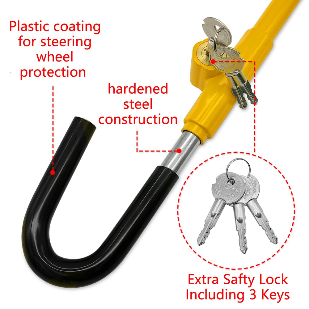 KAYCENTOP lock with three keys for quick, secure car protection.