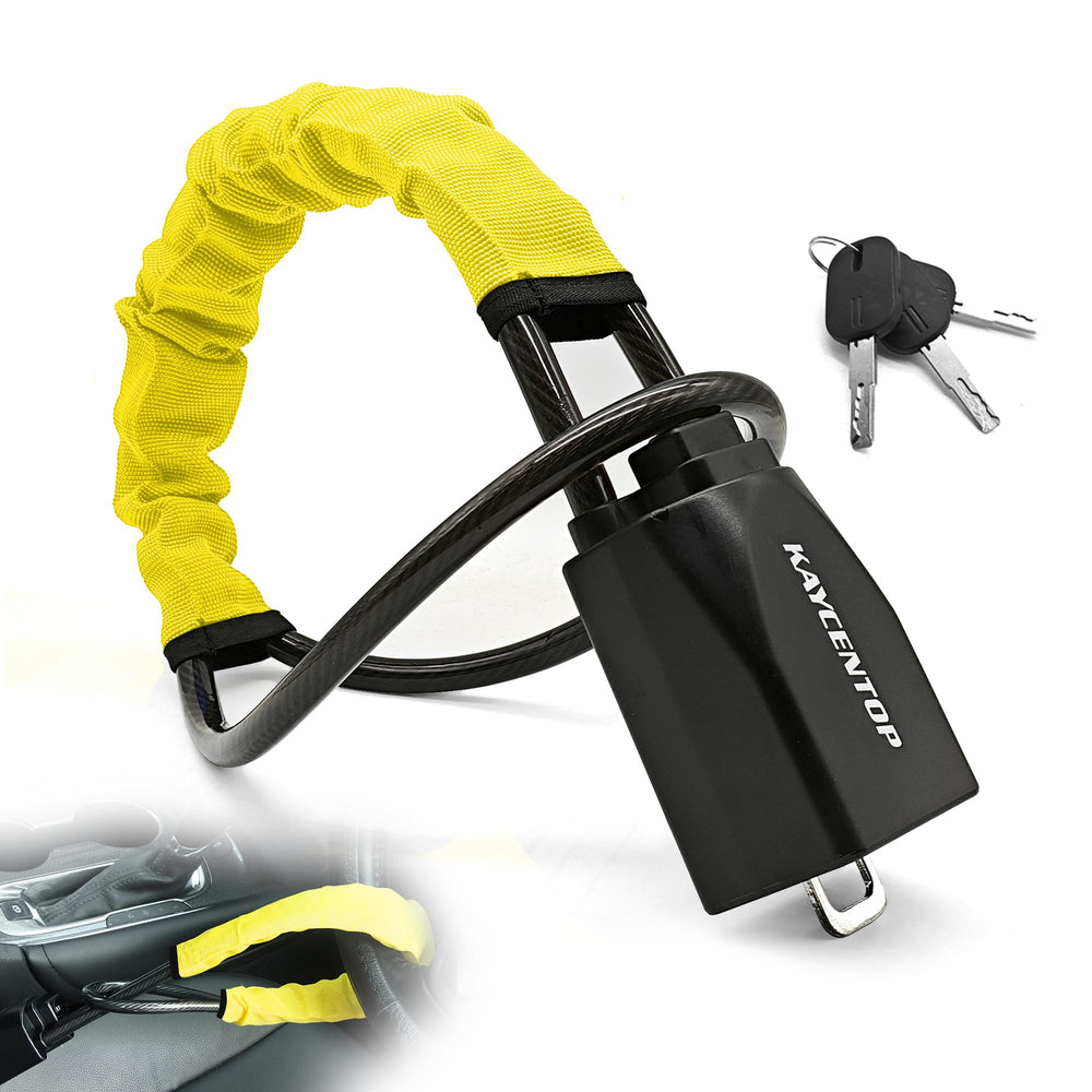 KAYCENTOP steering wheel lock shows visible anti theft deterrence