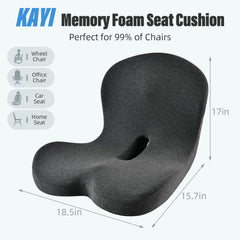 KAYI ergonomic L-shaped design seat cushion enhances comfort during long drives.