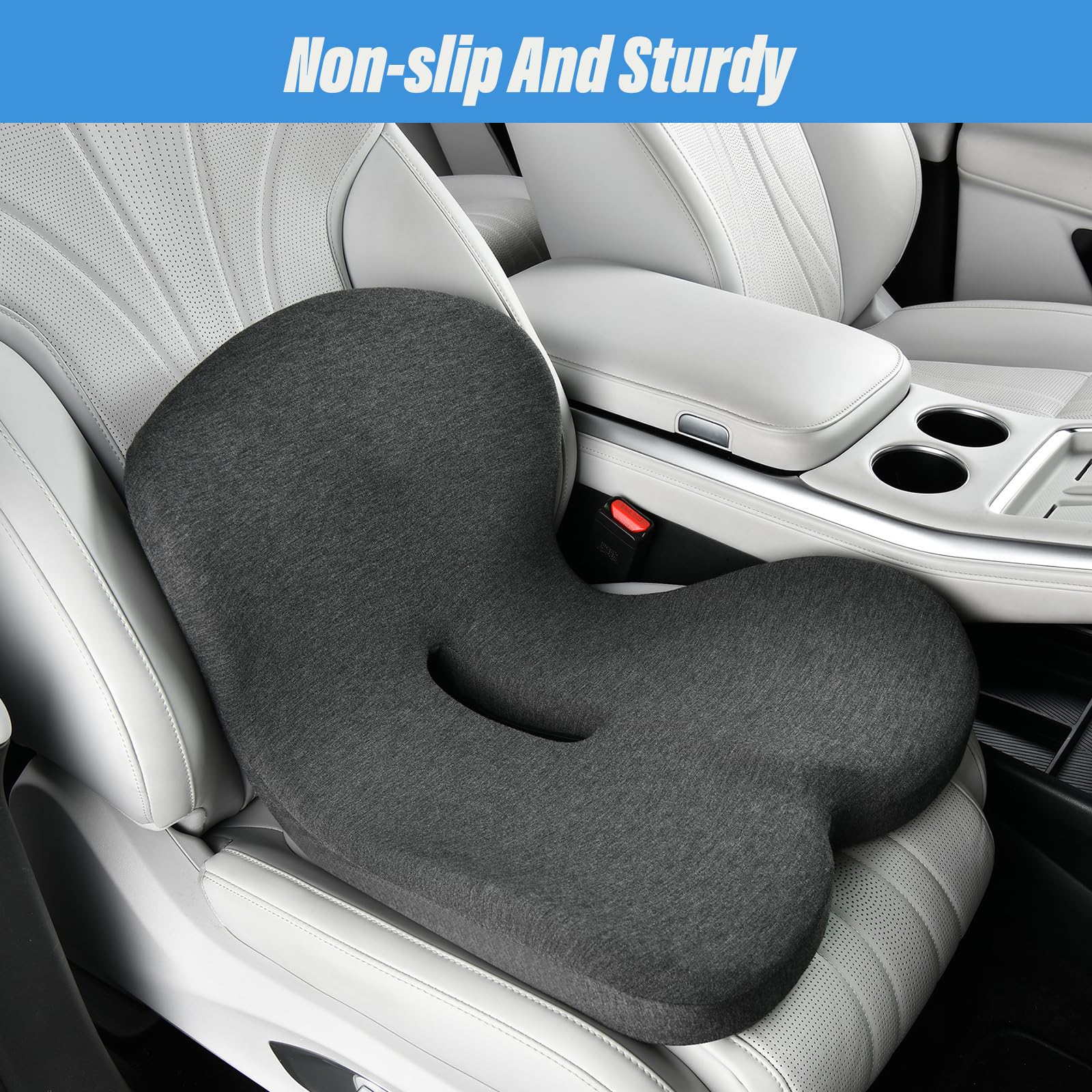 KAYI non-slip base keeps cushion securely anchored for stable seating.