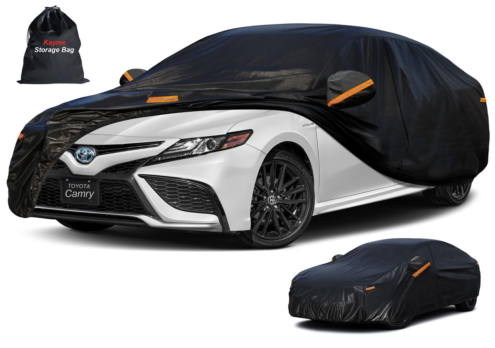 Kayme 7-Layers Camry front view cover protects from sun and rain.