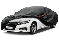 Kayme 7 Layers car cover front view protects Honda Accord from rain and UV
