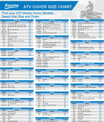 Kayme XXXL 100x43x48 inch dimensions fit large ATVs precisely.