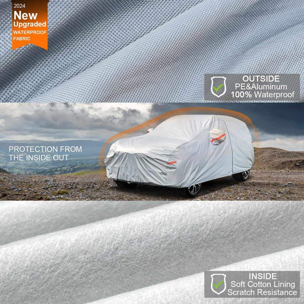 Kayme driver door zipper access feature for easy entry while covered.