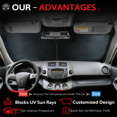 KAYZT foldable sun shade for RAV4 enables easy storage