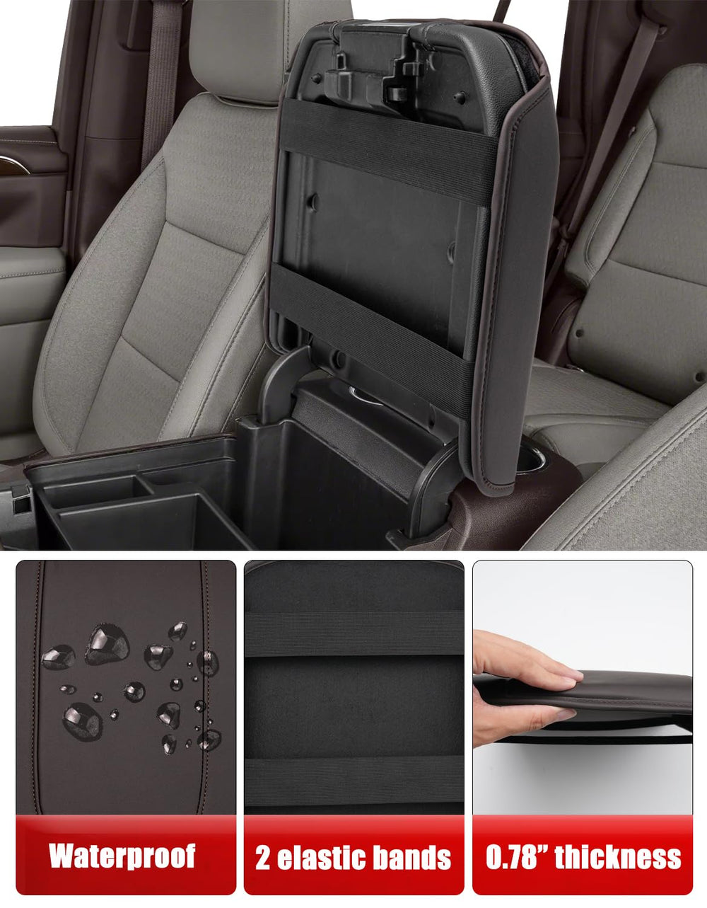 KBH brownstone finish armrest cover complements cabin decor.