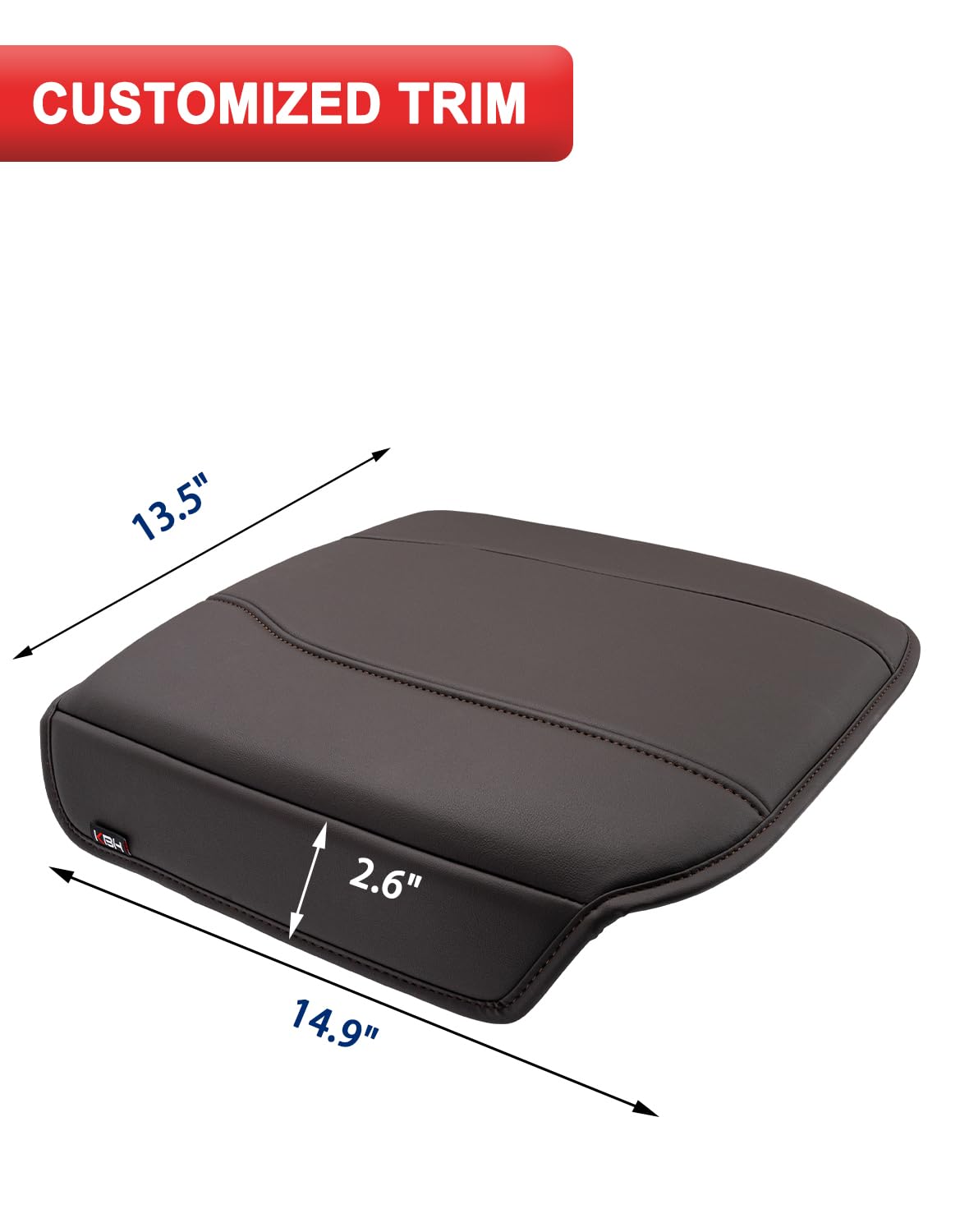 KBH armrest cover installs quickly with tool-free setup.