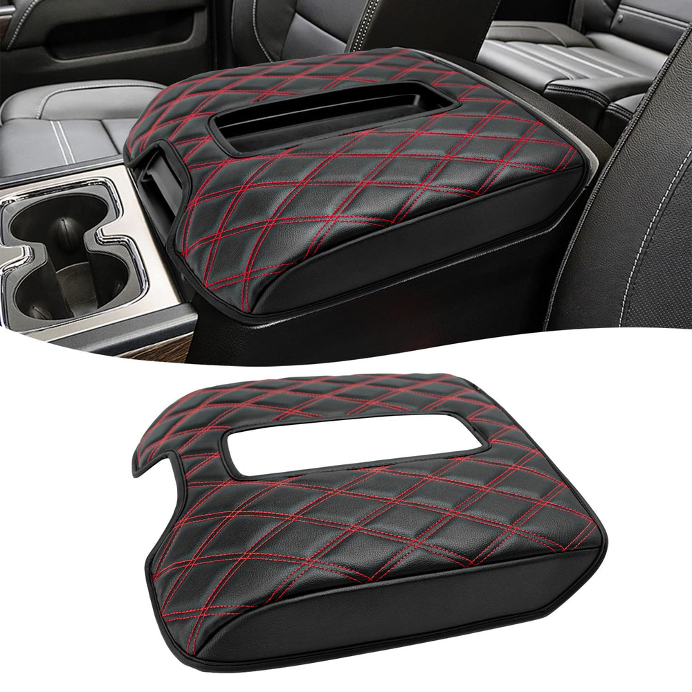 KBH center console armrest cover for Chevy Silverado protects the lid with premium vinyl.