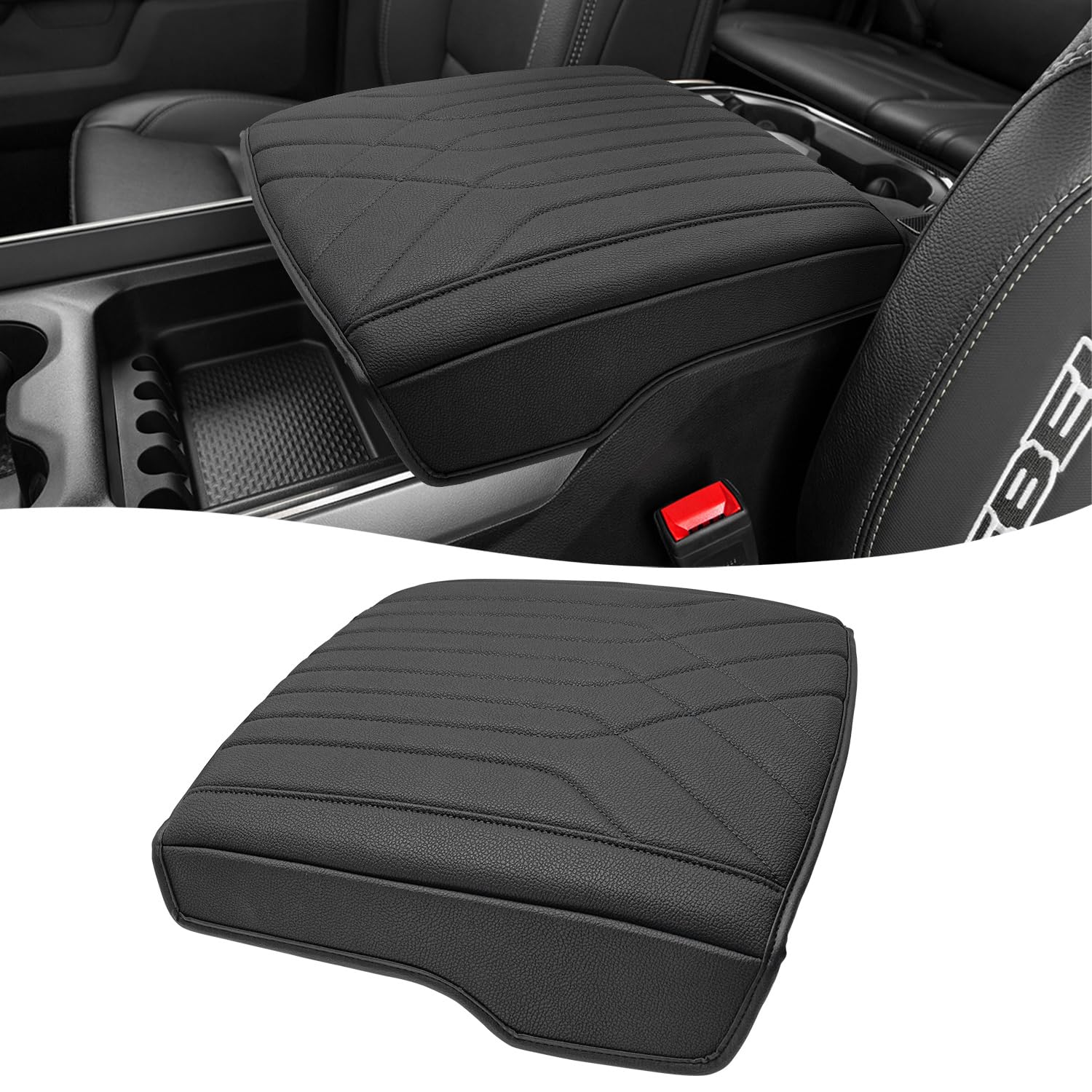 KBH center console armrest cover for Dodge Ram fits bucket seats with OEM precision