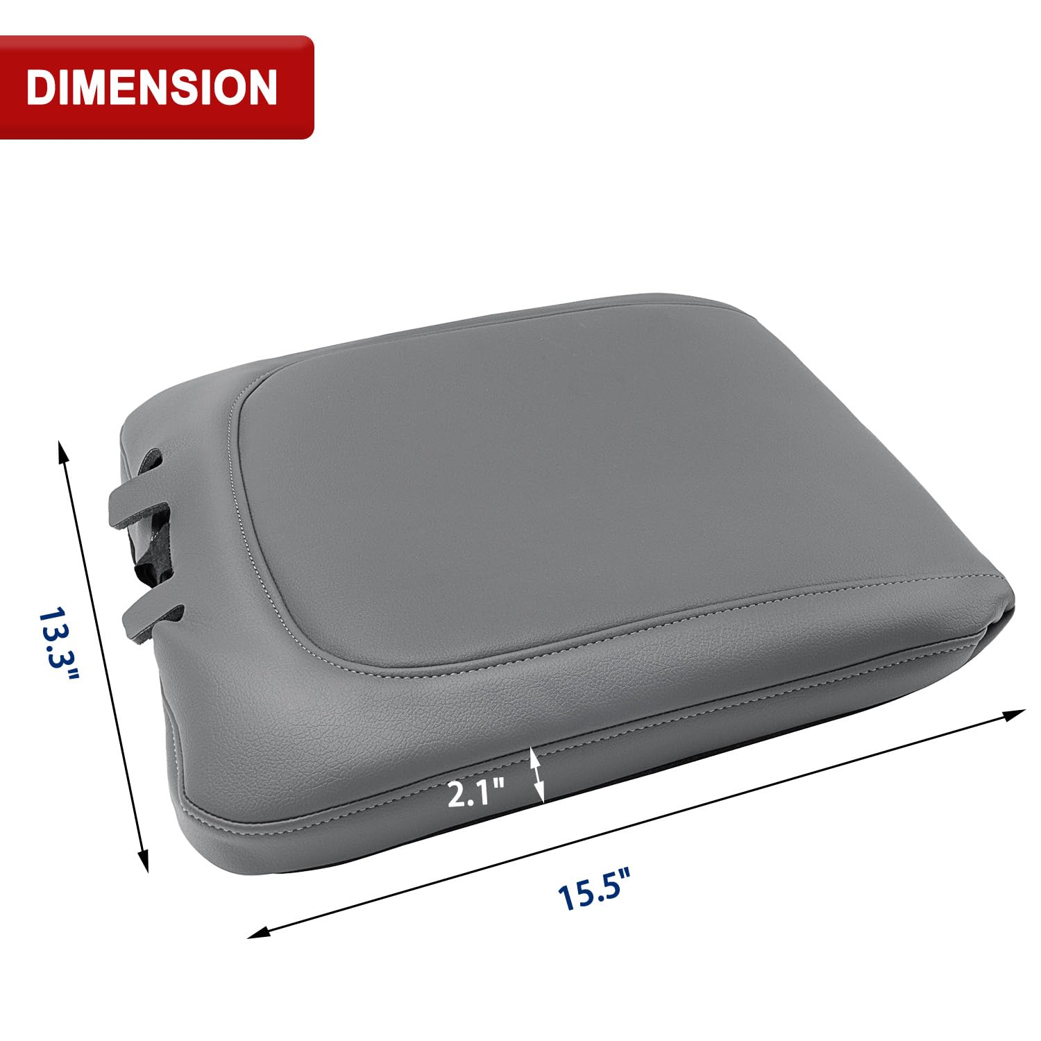 KBH armrest cover installation demonstrating adhesive-free fit.