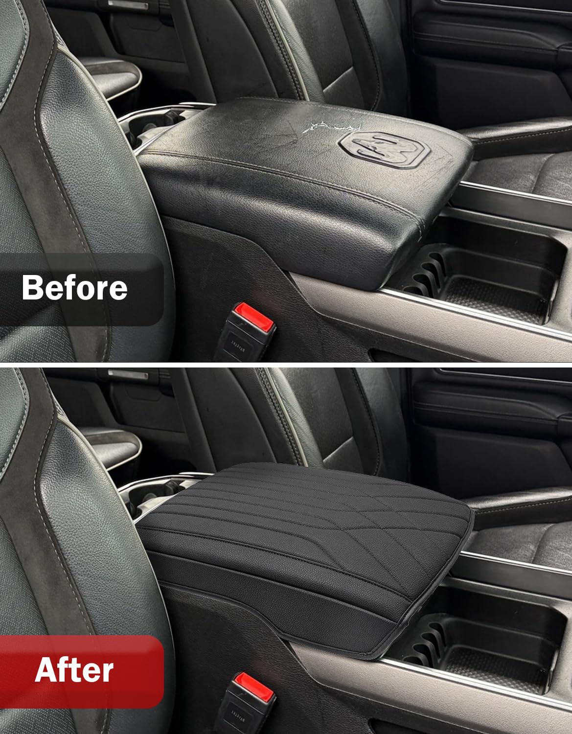 Easy installation with two high-strength anti-slip bands on KBH armrest cover