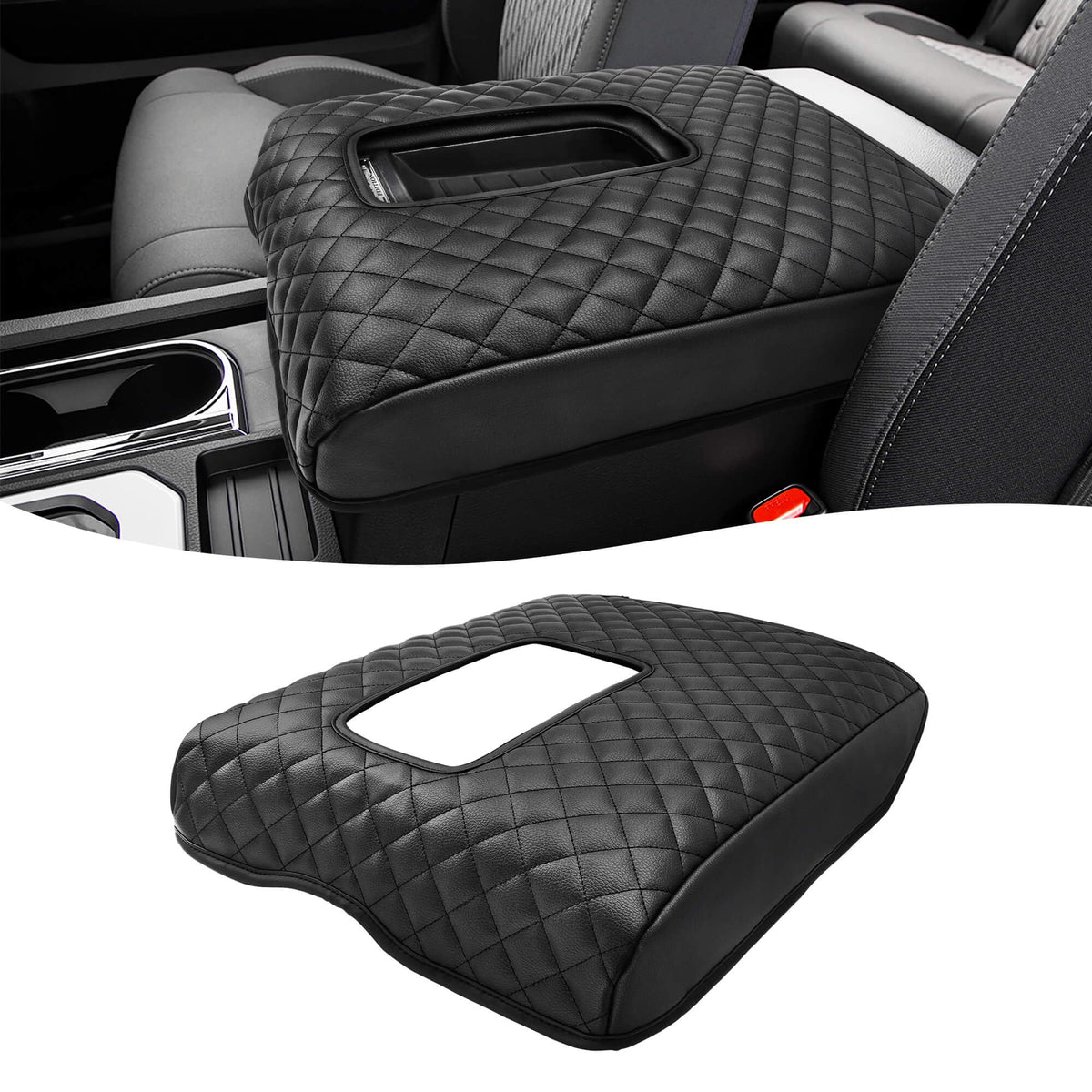KBH center console armrest cover on Toyota Tundra, delivering secure OEM-like fit.